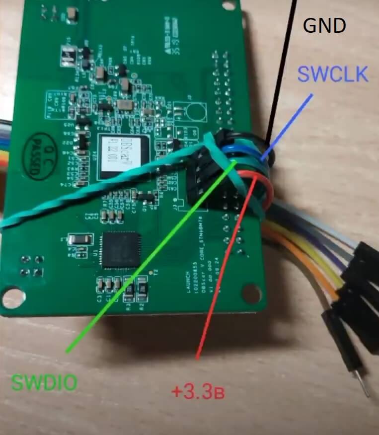 Подключение сканера к STlink Подключение сканера к STlink